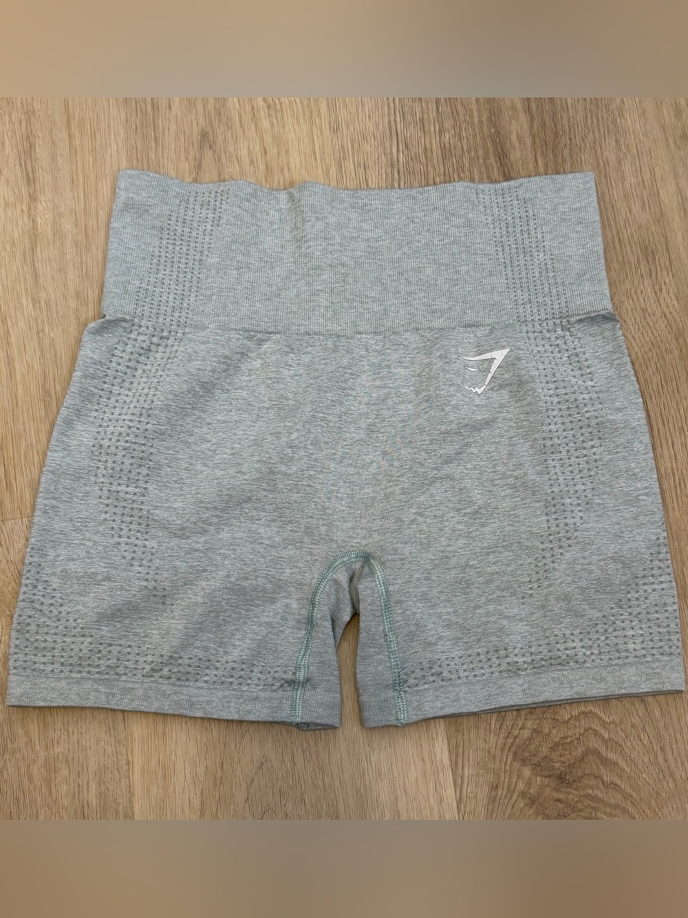 Gymshark High-Waisted Seamless Green/Grey Women’s Shorts